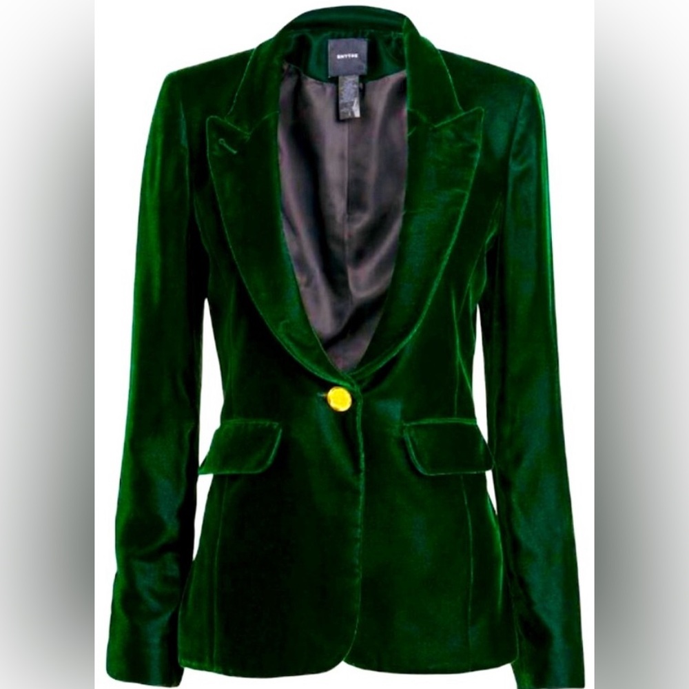 Smythe Emerald Green Velvet Blazer